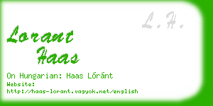 lorant haas business card
